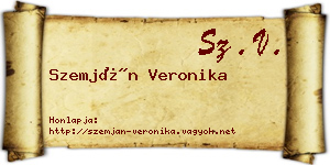 Szemján Veronika névjegykártya
